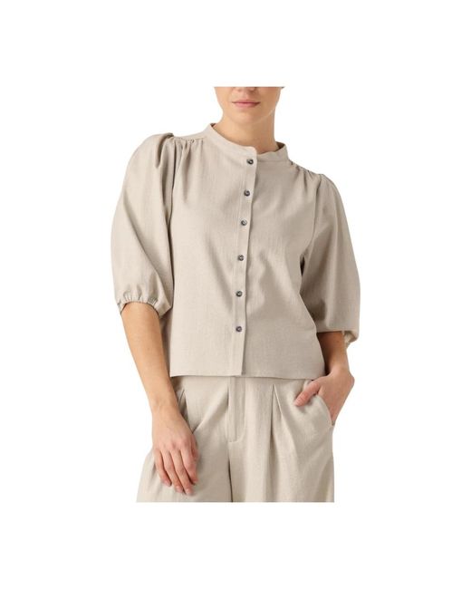 RUBY TUESDAY Overhemden ,Veelzijdige Grijze Blouse Perryn in het Natural