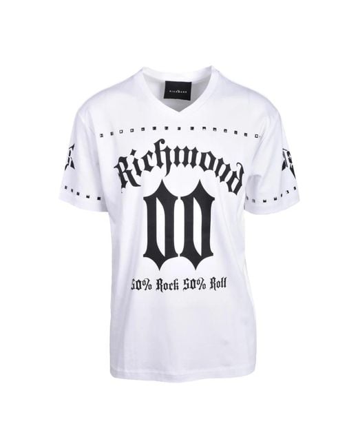 Magliette in cotone di John Richmond in White da Uomo