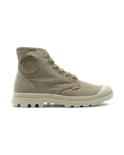 Palladium Gray Lace-Up Boots for men