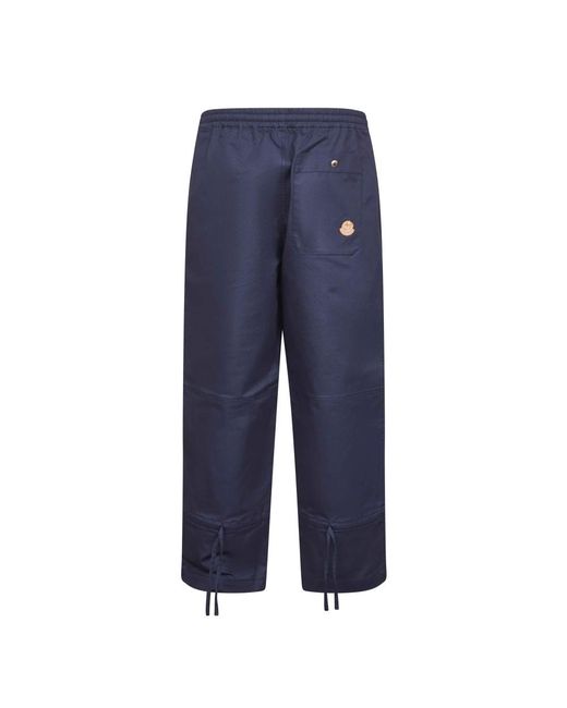 Moncler Blue Straight Trousers for men
