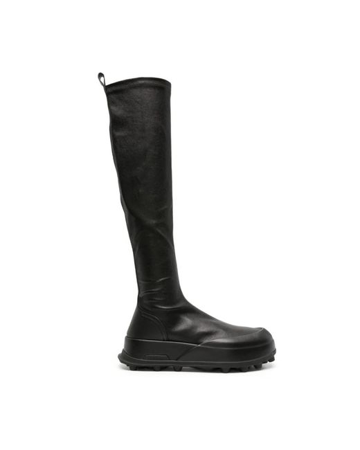 Jil Sander Black Over-Knee Boots