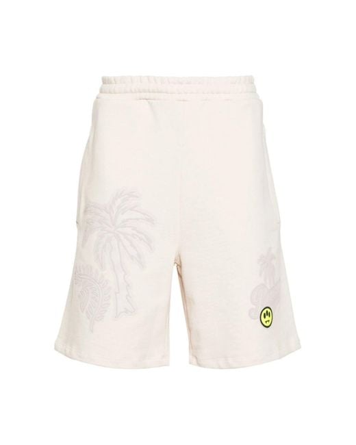 Barrow 3d palm print bermuda shorts in White für Herren