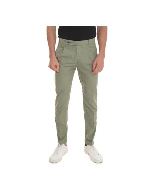 BERWICK 1707 Green Chinos for men