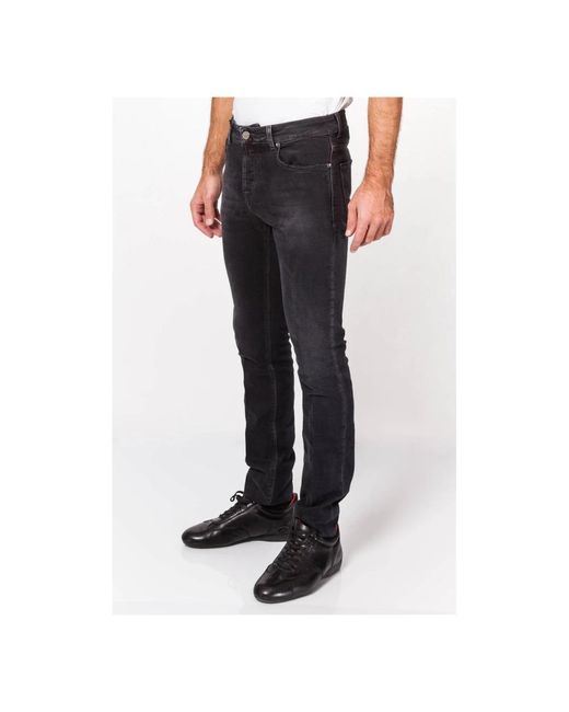 Siviglia Black Slim-Fit Jeans for men