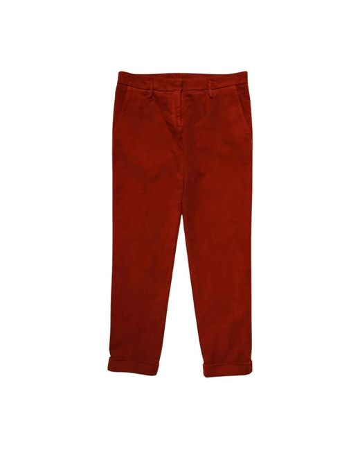 Aspesi Red Cropped Trousers
