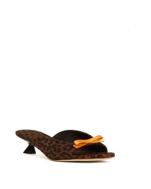 3Juin Brown Heeled Mules