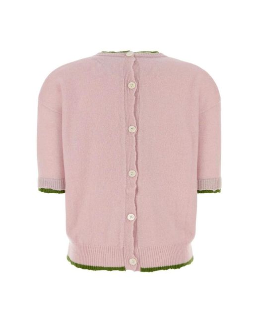 Marni Ronde Hals Trui Van Wol En Kasjmier in het Pink