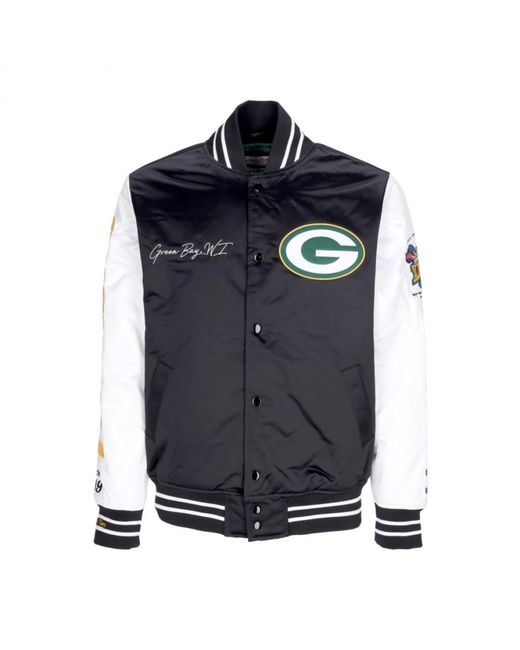 Mitchell & Ness Bomber Jackets in het Blue voor heren