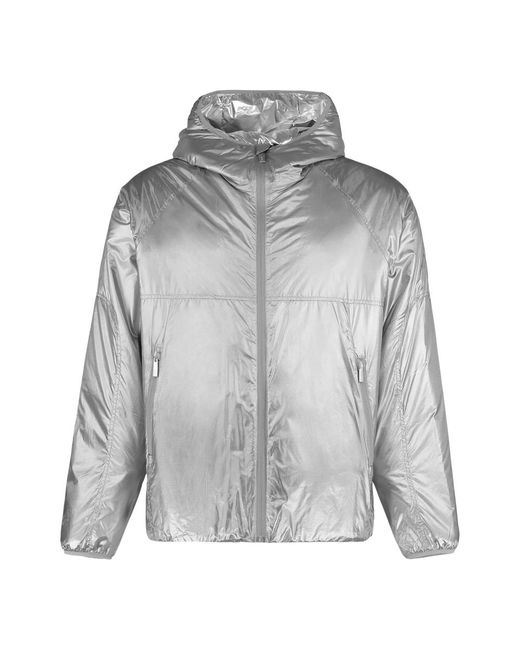 Herno Jassen ,Grijs ,Polyester Laminar Hooded Jacket in het Gray voor heren