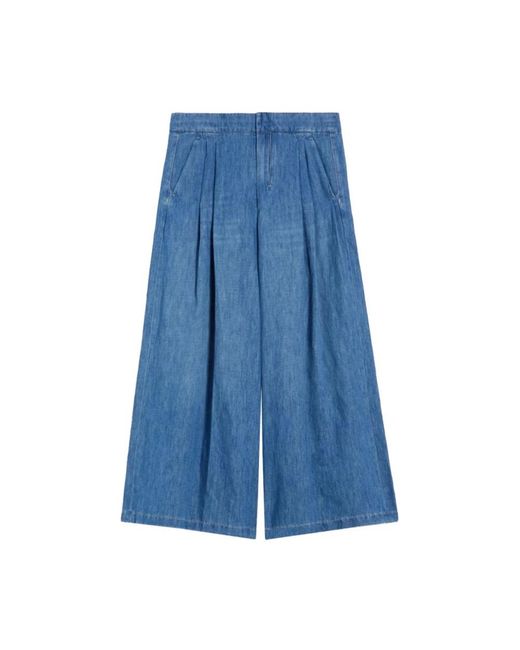Max Mara Blue Wide Trousers