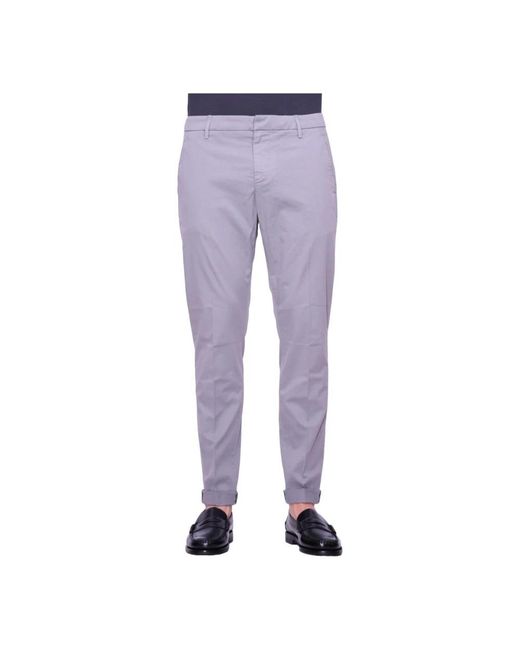 Dondup Purple Slim-Fit Trousers for men