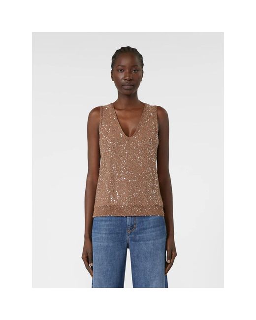 Weekend by Maxmara Sleeveless Tops in het Brown