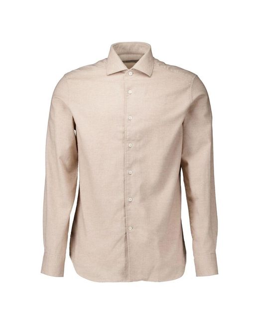 Corneliani S langarmhemd in Natural für Herren