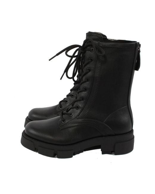 Guess Black Lace-Up Boots