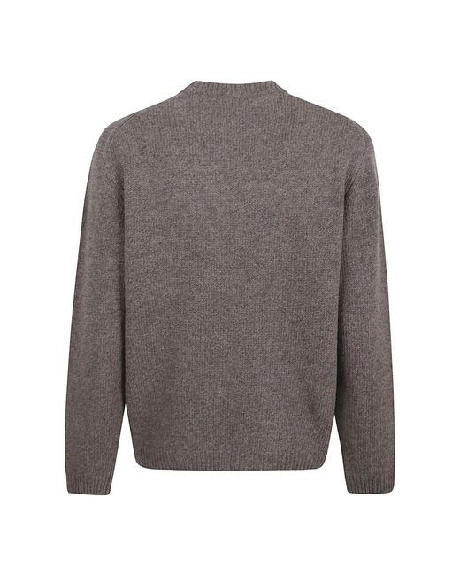 Maison Kitsuné Gray Round-Neck Knitwear for men