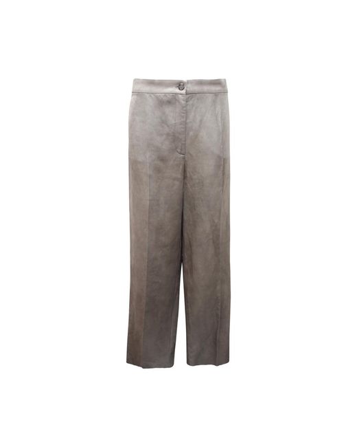 Pinko Gray Straight Trousers