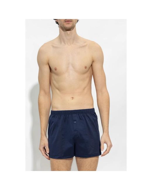 Hanro Ondergoed ,Blauw ,Katoen Katoenen Boxershorts in het Blue voor heren