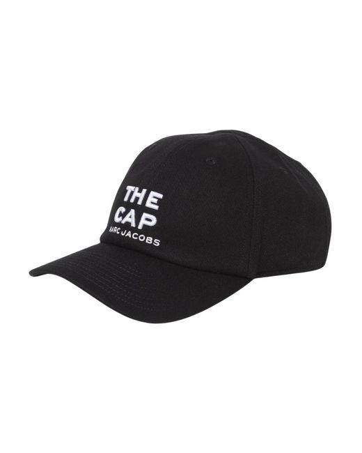 Marc Jacobs Geborduurde Katoenen Baseballpet in het Black