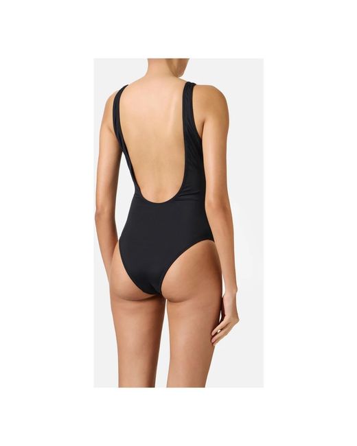 Iceberg Badmode ,Zwart ,Zwarte Olympische-Stijl Badpak Met Logo in het Black