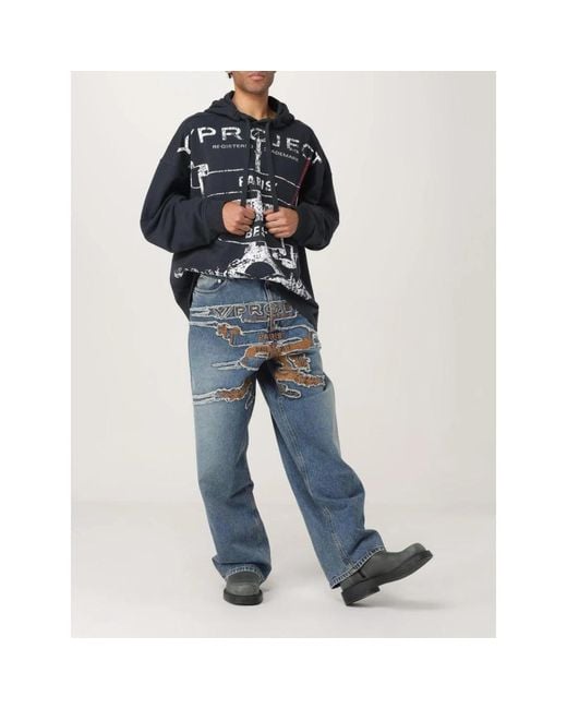 Y. Project Blue Hoodies for men