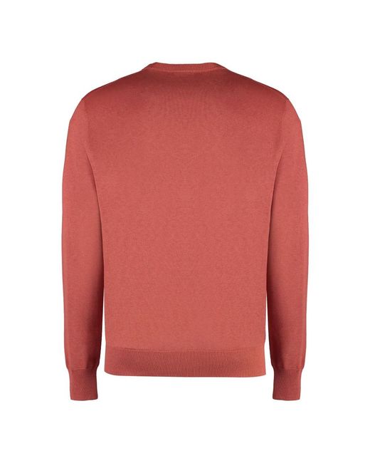 THE (Alphabet) Red Round-Neck Knitwear for men