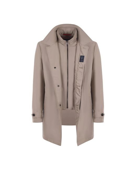 Fay Brown Trench Coats for men