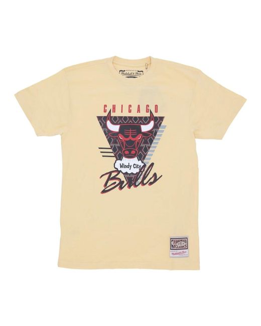Mitchell & Ness Tops ,Katoen Chicago Bulls Nba Tee Final Seconds in het Natural voor heren