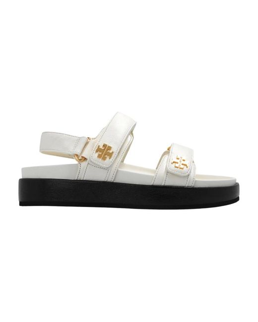 Tory Burch White Flat Sandals