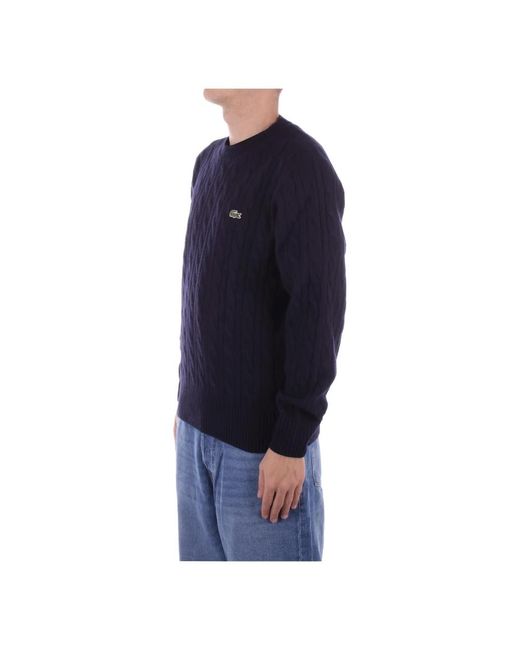 Lacoste Blauer logo pullover regular fit in Blue für Herren