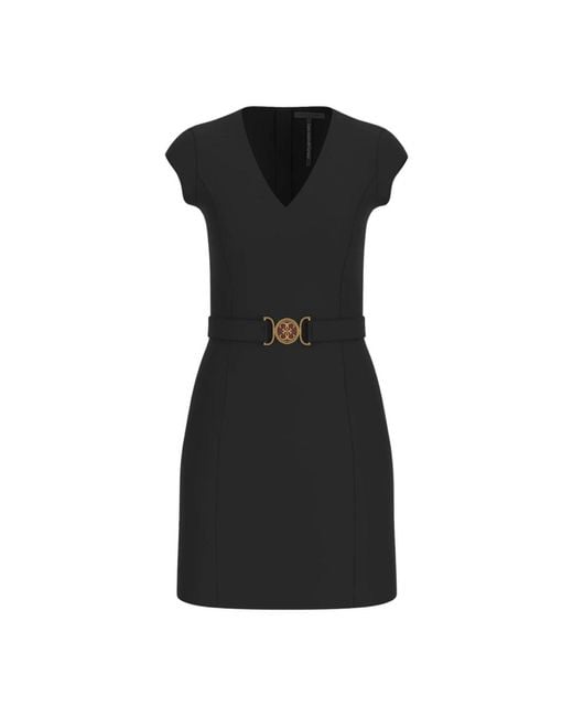 Guess Zwarte Minijurk Met V-Hals in het Black
