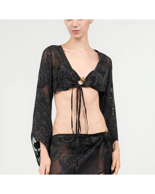 Roberto Cavalli Black Blouses