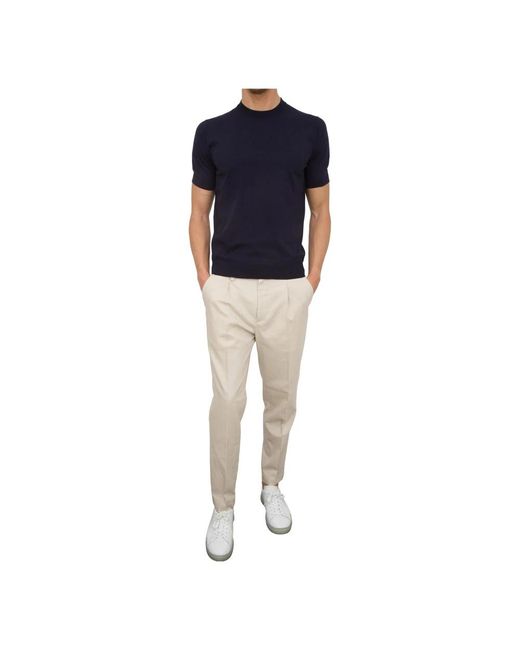 Paolo Pecora Blue Round-Neck Knitwear for men