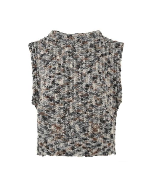 Attic And Barn Gray Round-Neck Knitwear