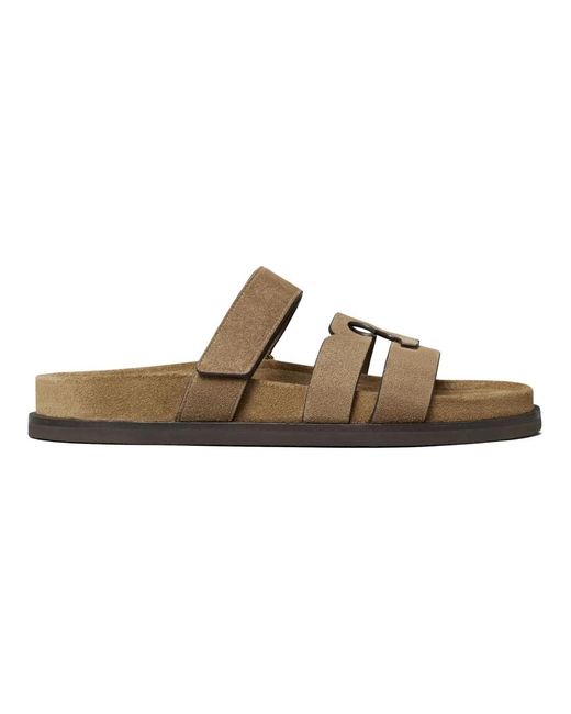 Tory Burch Brown Sliders