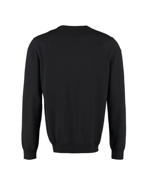 THE (Alphabet) Black Round-Neck Knitwear for men