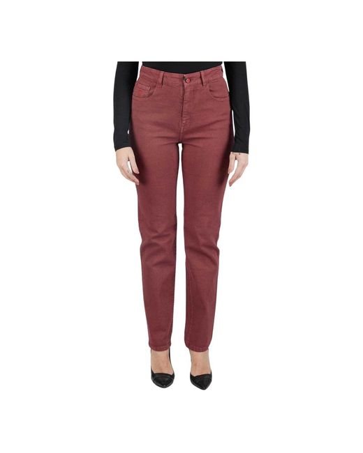 Kiton Red Slim-Fit Jeans
