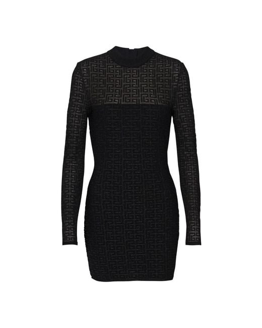 Pb labyrinth abito a maglia di Balmain in Black