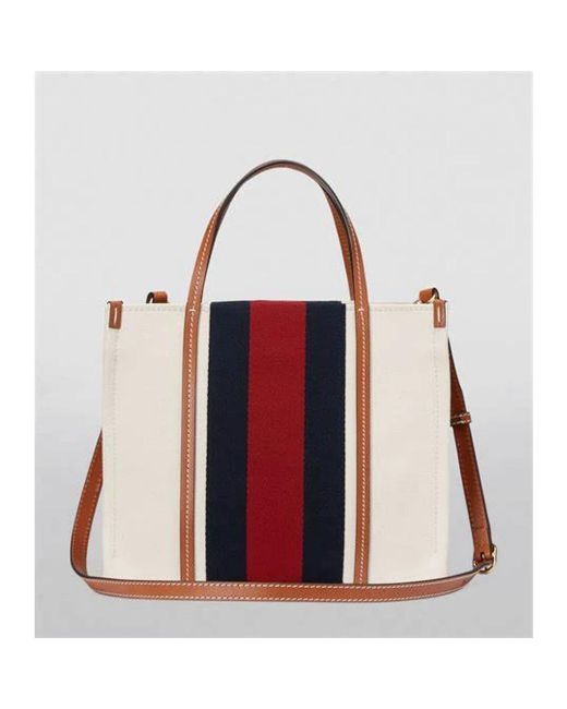 Gucci Canvas Web Interlocking G Mini Tote Bag in het Red