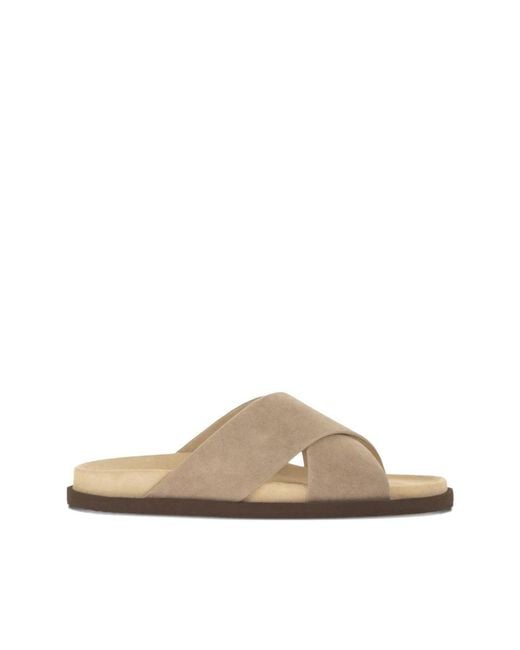 Brunello Cucinelli Brown Sliders for men