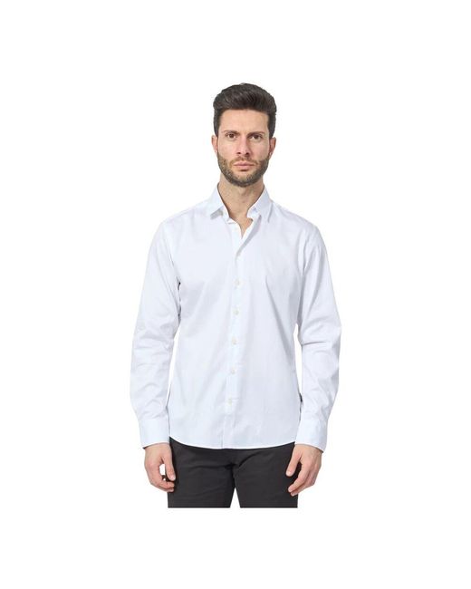 Bugatti Weißes Button-Up Hemd in White für Herren