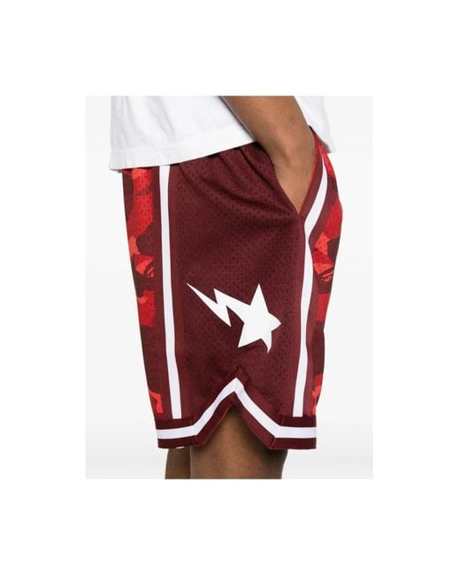 A Bathing Ape Red Casual Shorts for men
