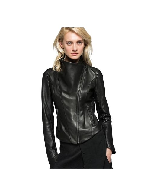 Leather Jackets di VESPUCCI by VSP in Black