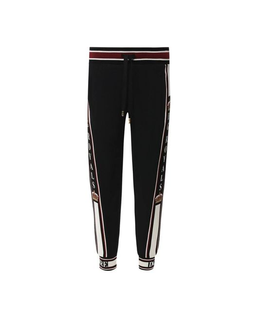 Dolce & Gabbana Black Crown Dg Royals jogger Pants for men