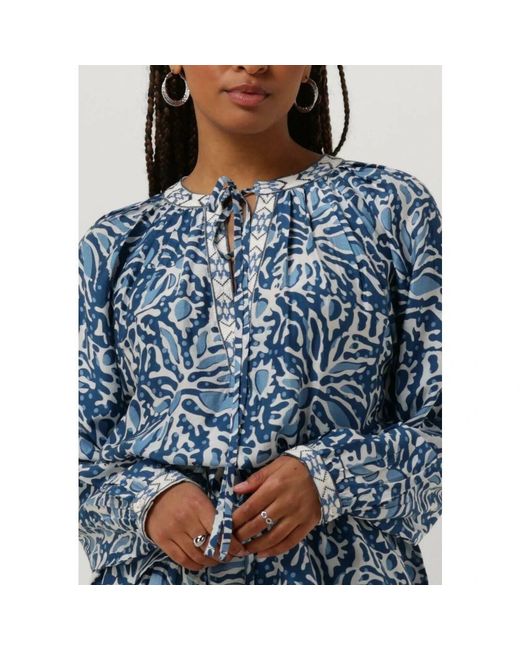 Ibana Jumpsuits & Playsuits ,Blauw ,Polyester Lichtblauwe Blouse Tarza in het Blue