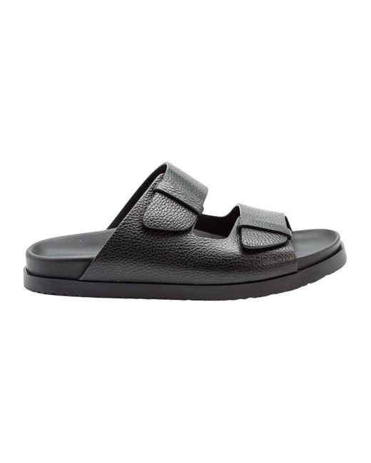 Doucal's Leather Slides in Black für Herren