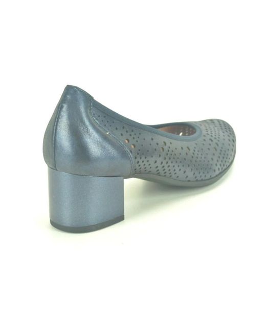 Pitillos Schoenen ,Blauw ,Blauw Nacre Geperforeerde Pump in het Blue