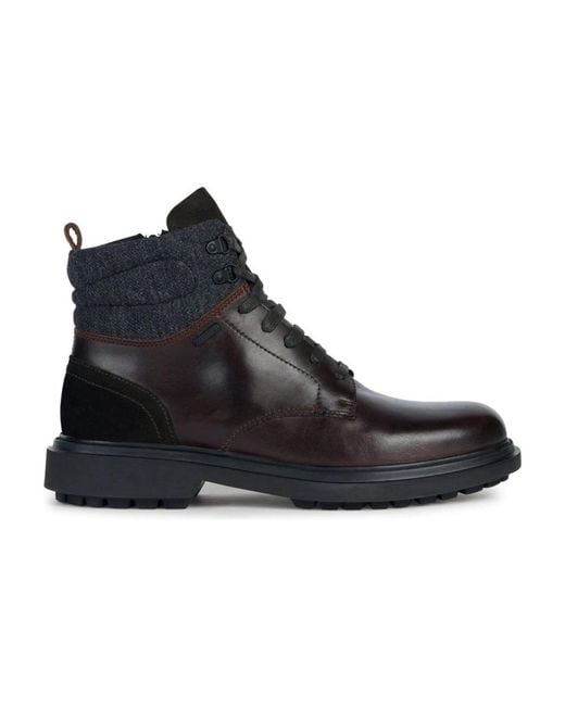 Lace-Up Boots Geox de hombre de color Black