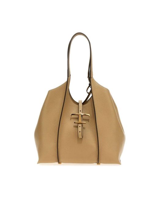 Tod's Natural Logo-schnallen taschen mit abnehmbarer tasche