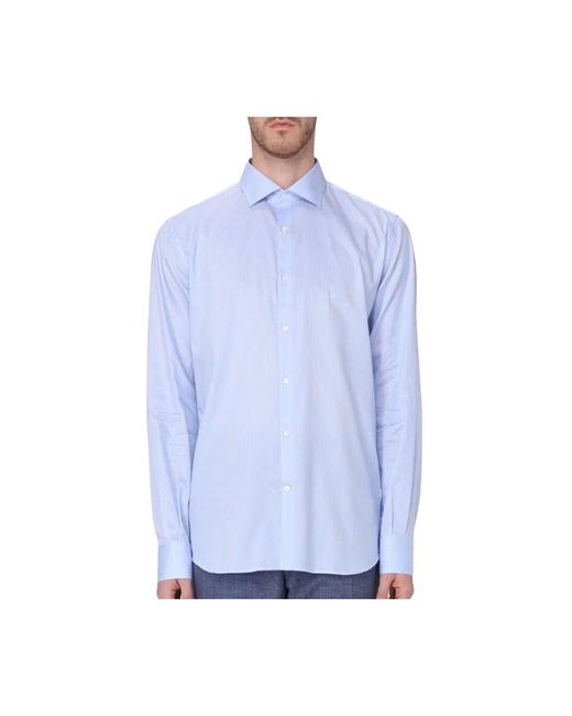 Camicia a righe classica slim fit di Brooksfield in Blue da Uomo