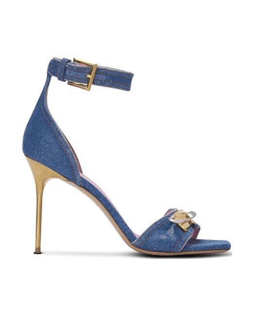 Balmain Sandalen Met Veiligheidsspeld in het Blue